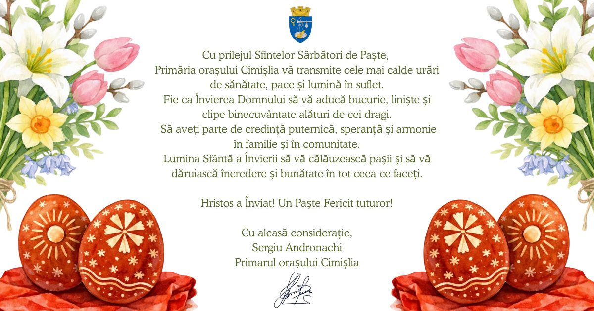 Felicitare Paște 2026 Felicitare Paște 2026