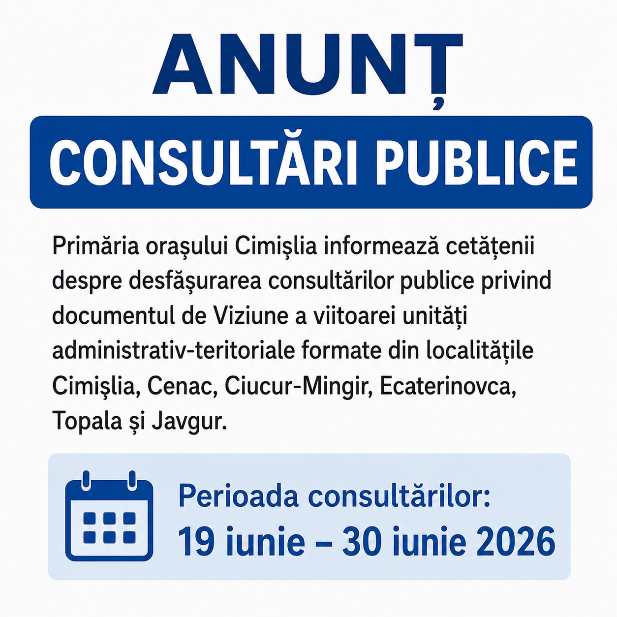 Consultări Viziunea Cimișlia