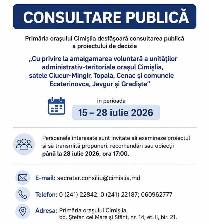 Consultări amalgamare gradiște Consultări amalgamare gradiște