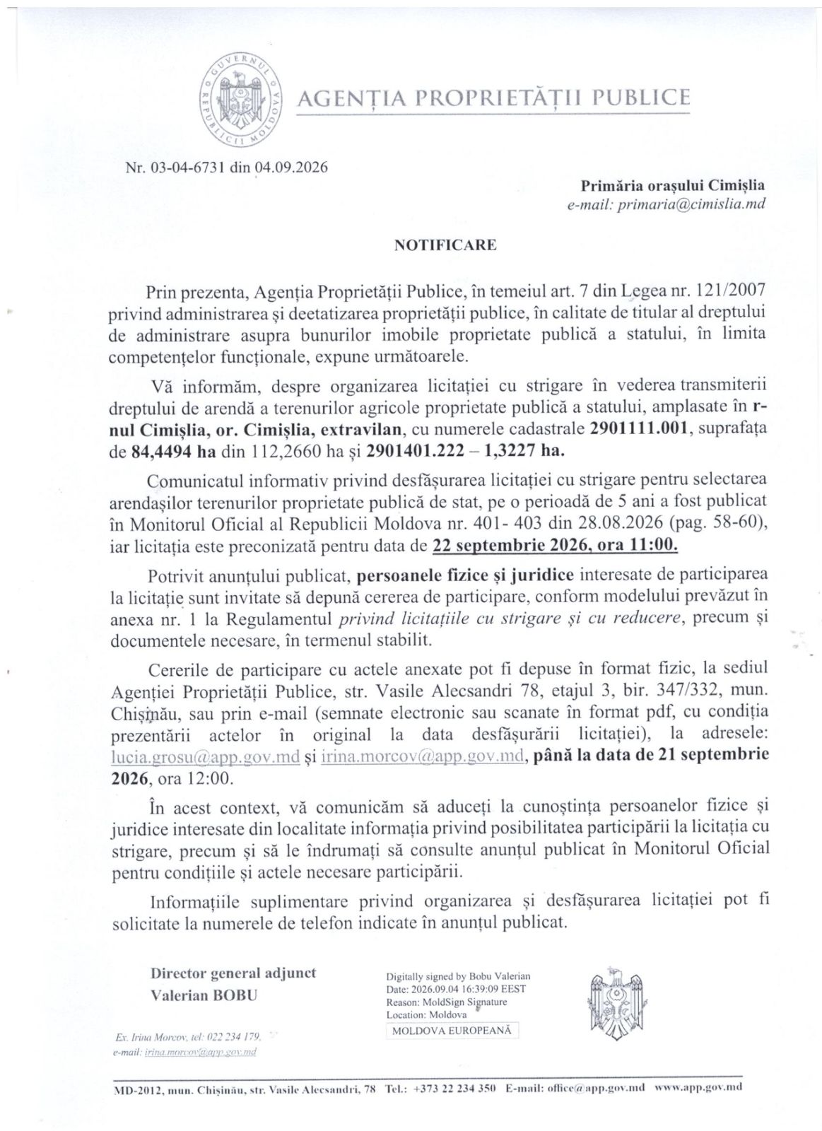 Agenția Proprietății Publice Agenția Proprietății Publice